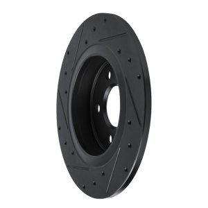 Mercedes-Benz A200 Brake Rotor (1) - Rear Right - R1 Concepts - Drilled & Slotted - Black - `19-`26 Mercedes-Benz A200 Brake Rotor (1) - Rear Right - R1 Concepts - Drilled & Slotted - Black - `19-`26